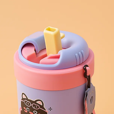 Coffee Cat Blue Stainless Steel Tumbler