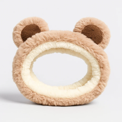 Bear Ear Skincare Headband Brown Soft
