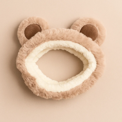 Bear Ear Skincare Headband Brown Soft