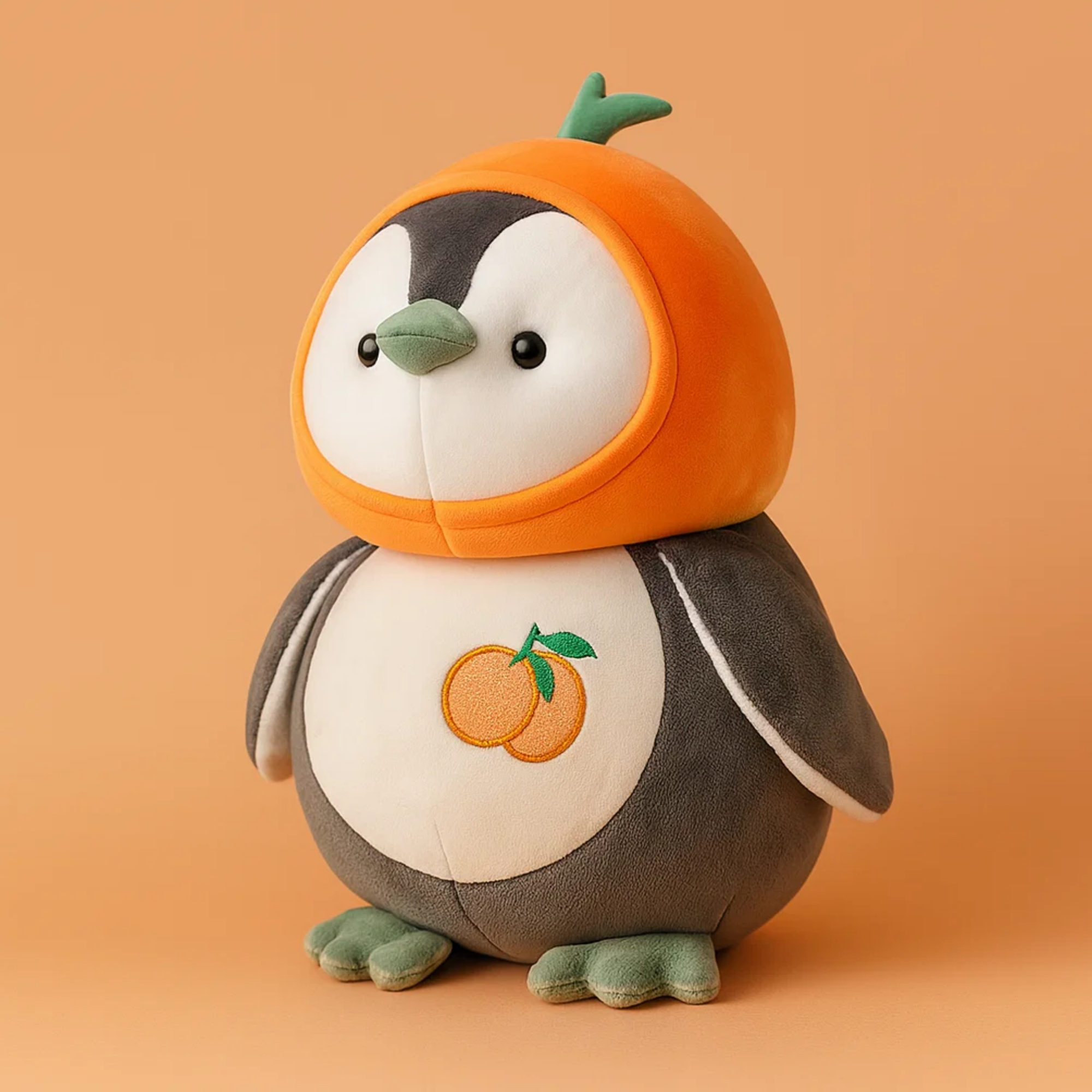 Cute Penguin Plush Toy Orange - Large