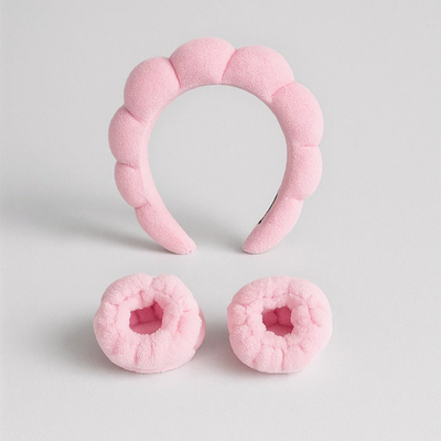Pink Bubble Skincare Headband Hard