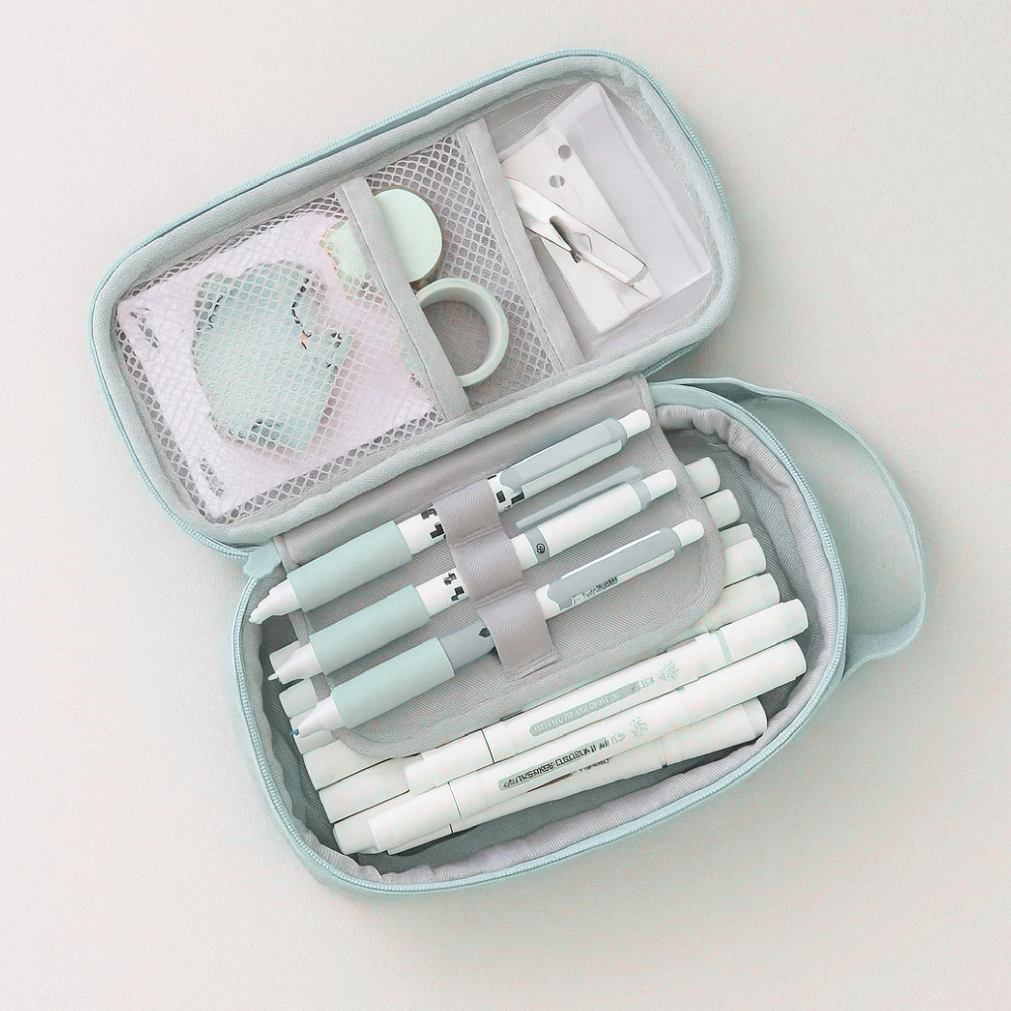 Panda Pencil Pouch - Blue