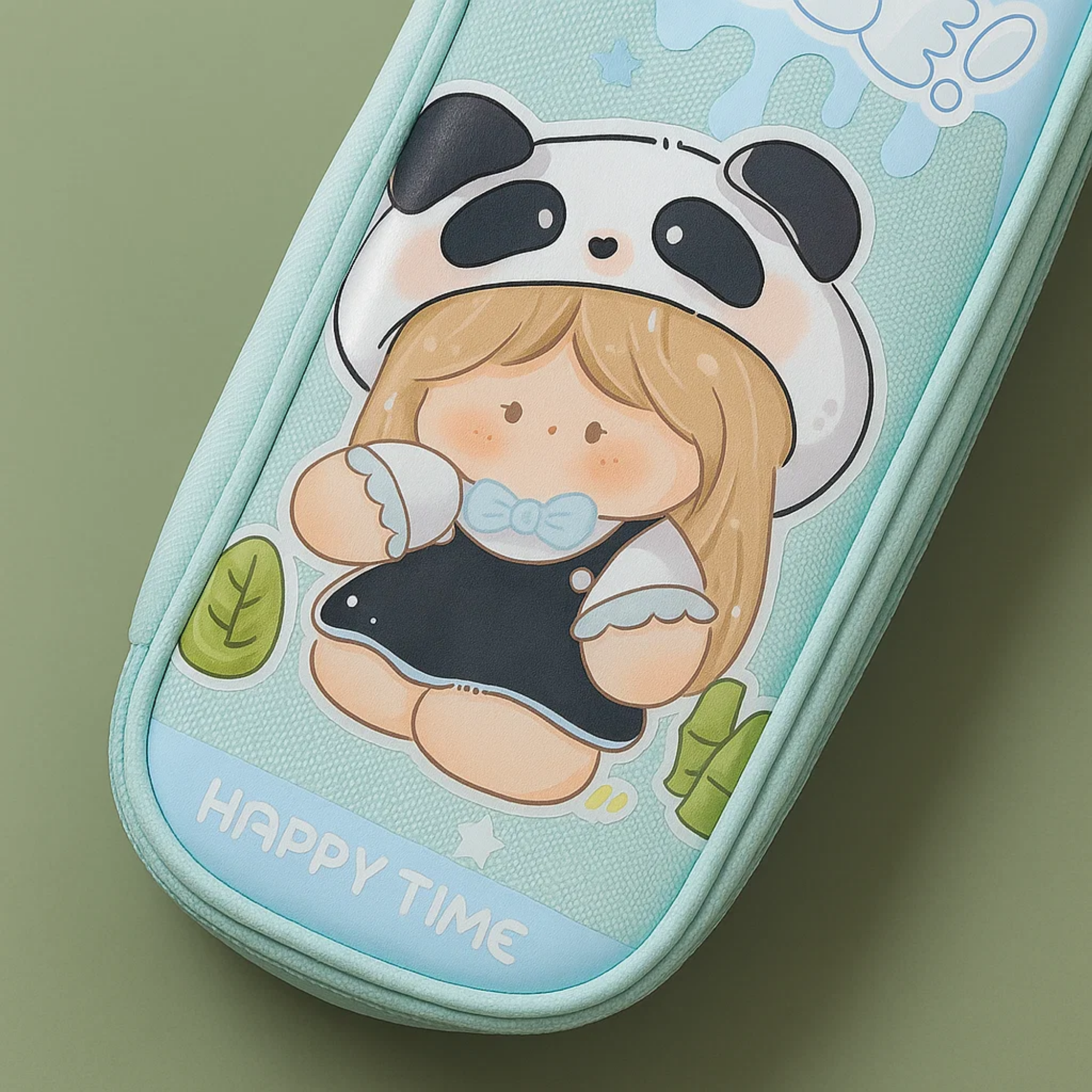 Panda Pencil Pouch - Blue