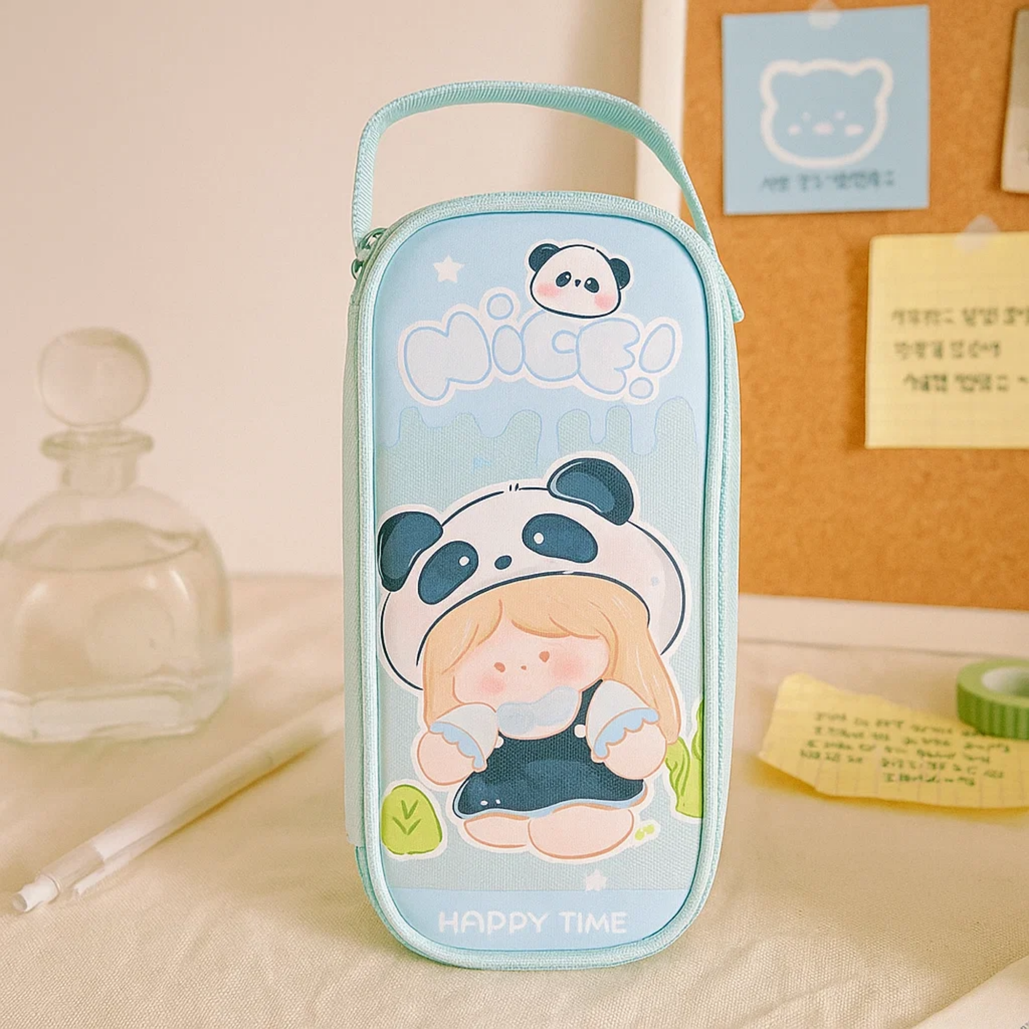 Panda Pencil Pouch - Blue