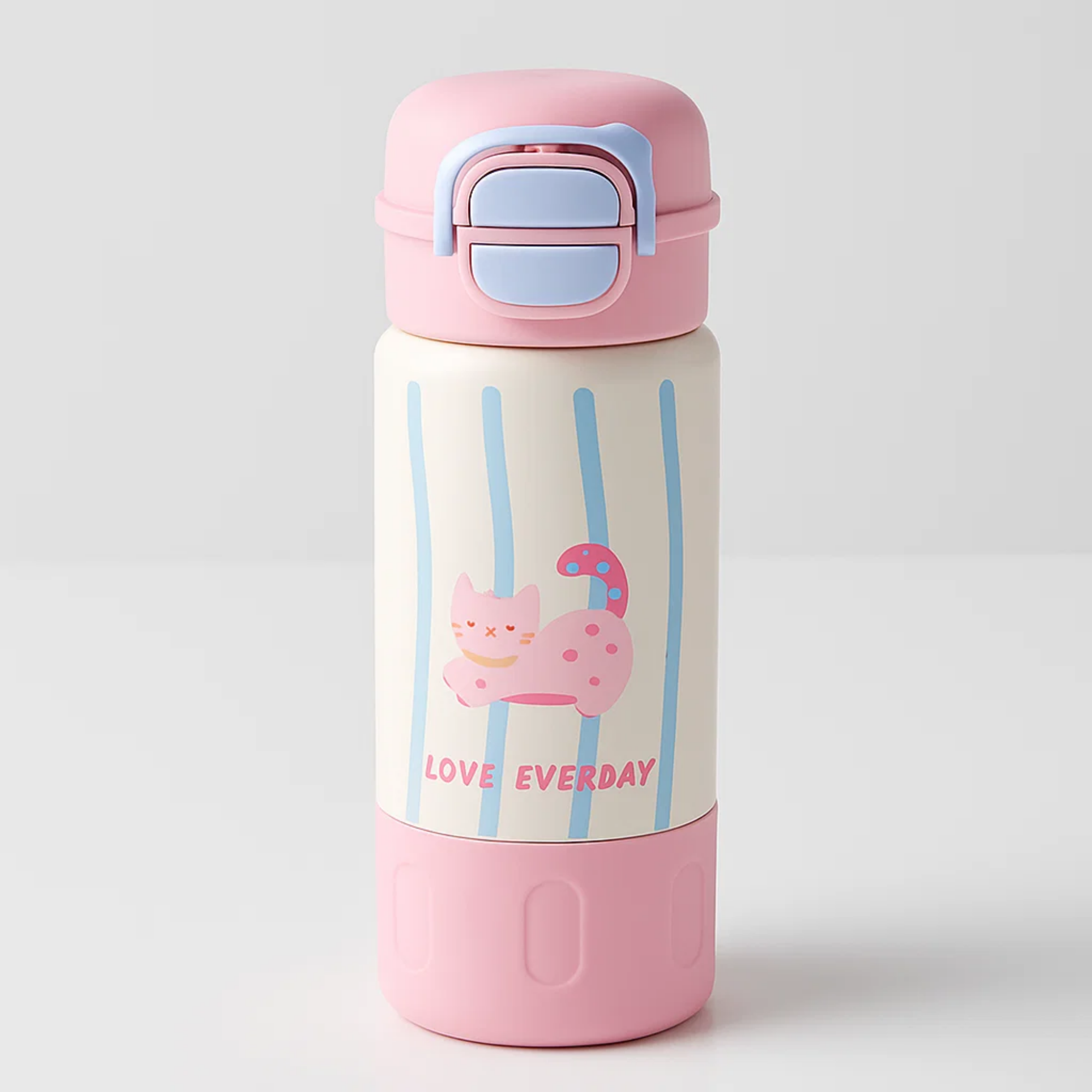 Love Everyday Pink Cat Stainless Steel Tumbler