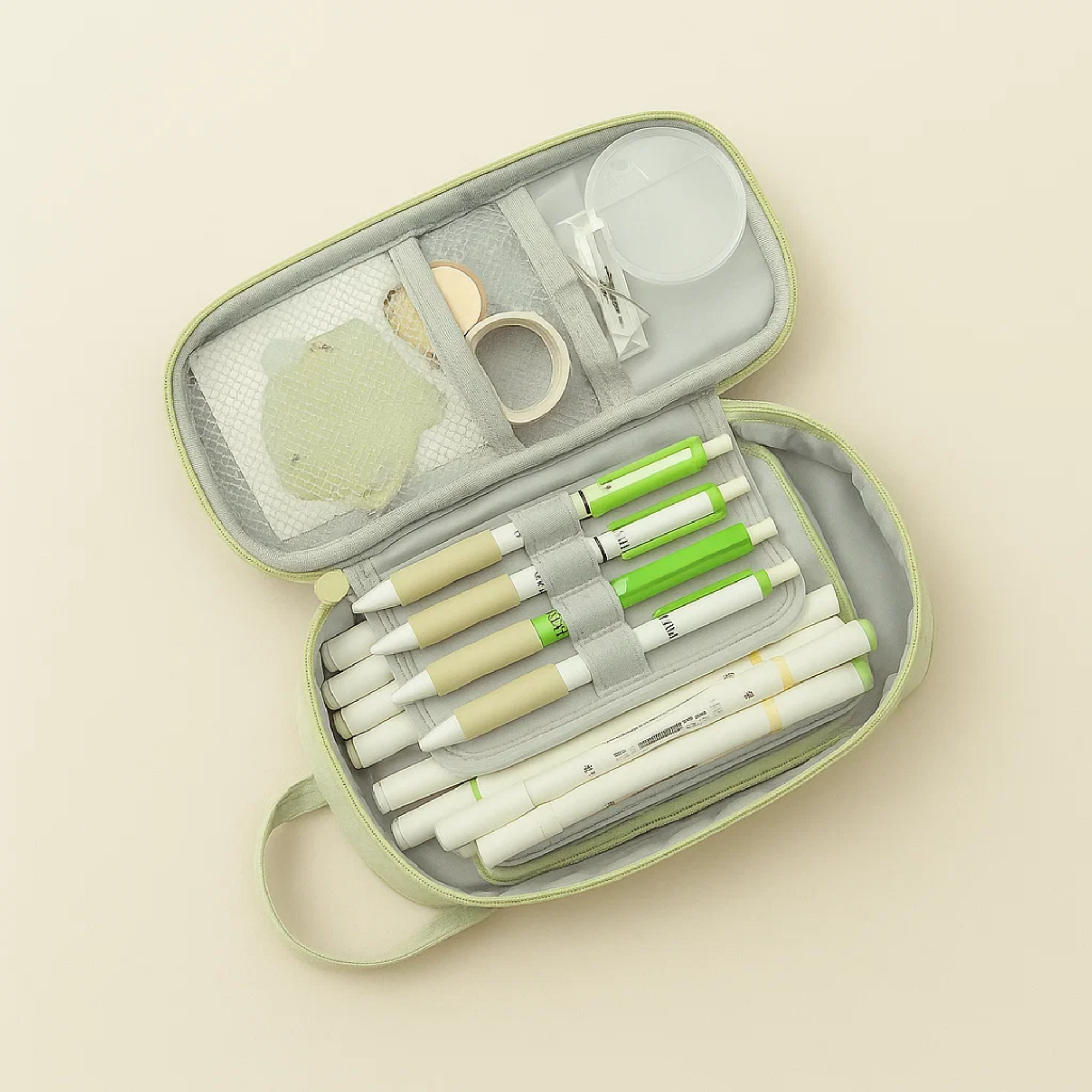 Panda Pencil Pouch - Green