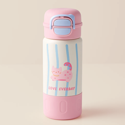 Pink Cat Love Stainless Steel Tumbler
