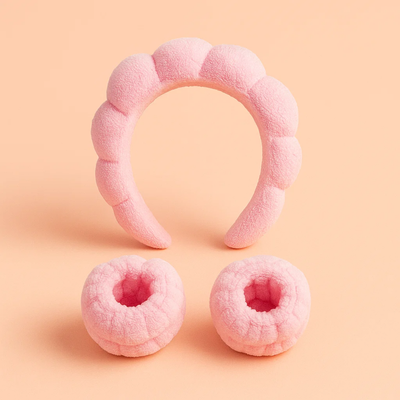 Pink Bubble Skincare Headband Hard