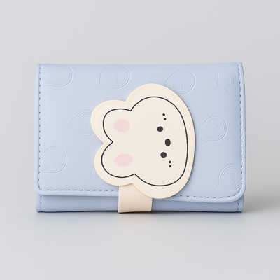 Blue 3D bunny wallet