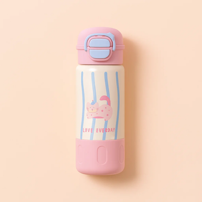 Pink Cat Love Stainless Steel Tumbler