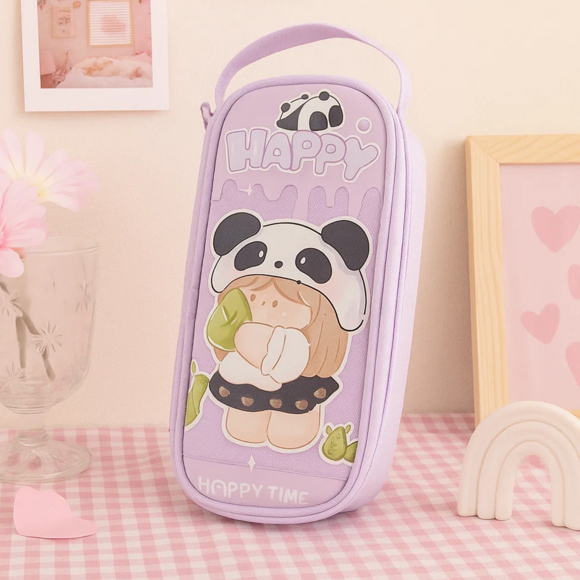 Panda Pencil Pouch - Purple