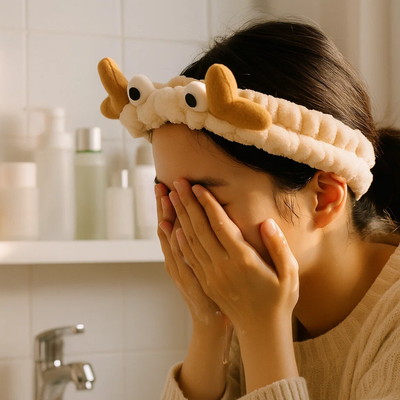 Crab Skincare Headband Brown