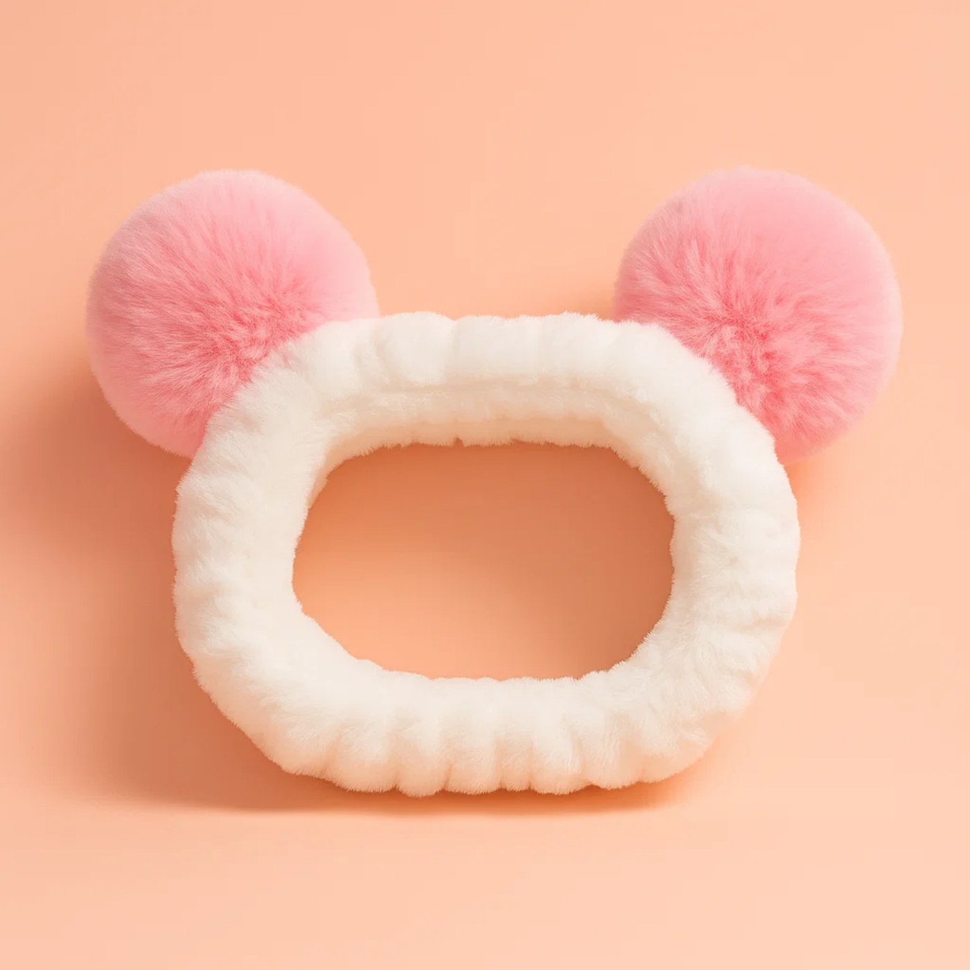 Pink Puff Balls Skincare Headband Soft