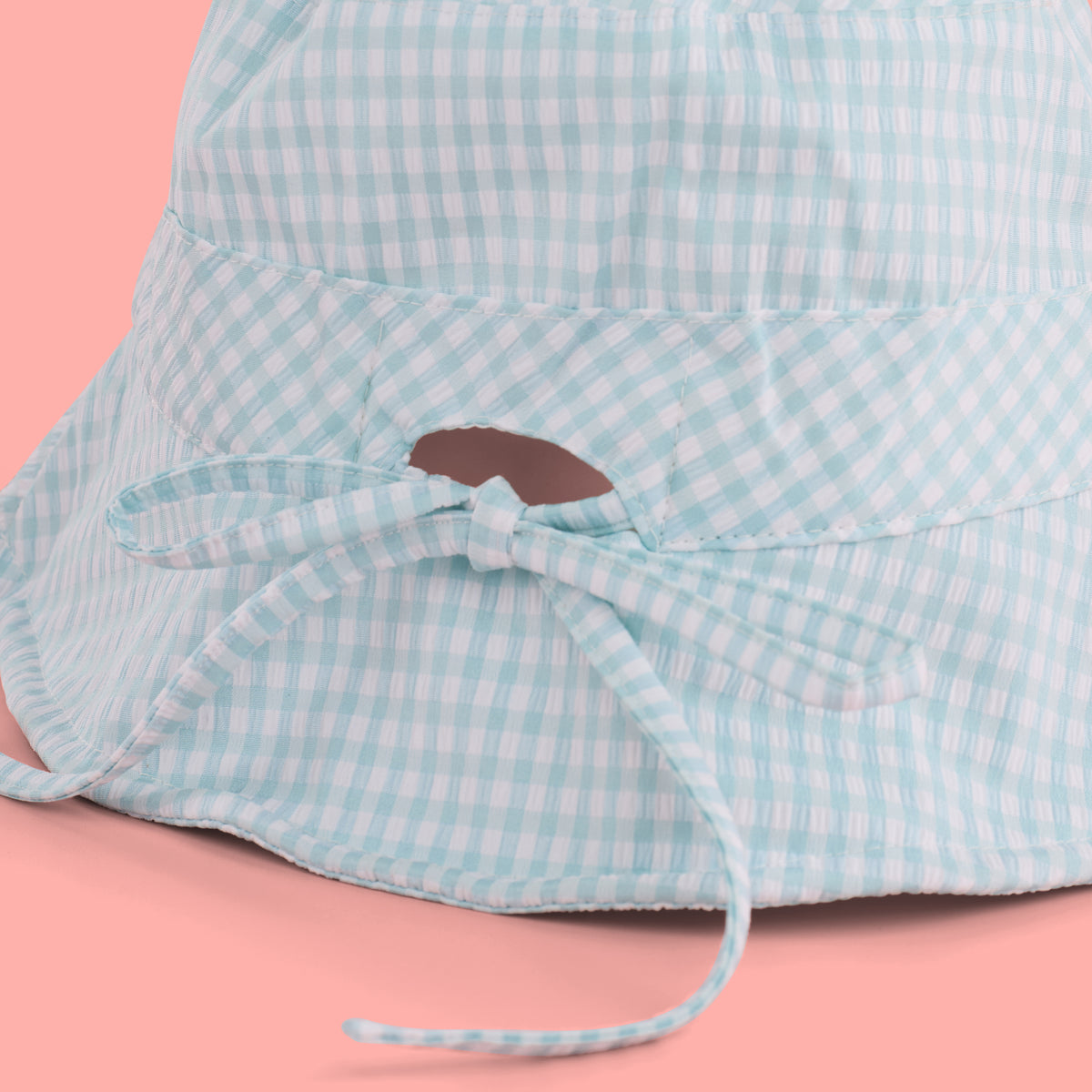 Gingham Bucket Hat - Blue