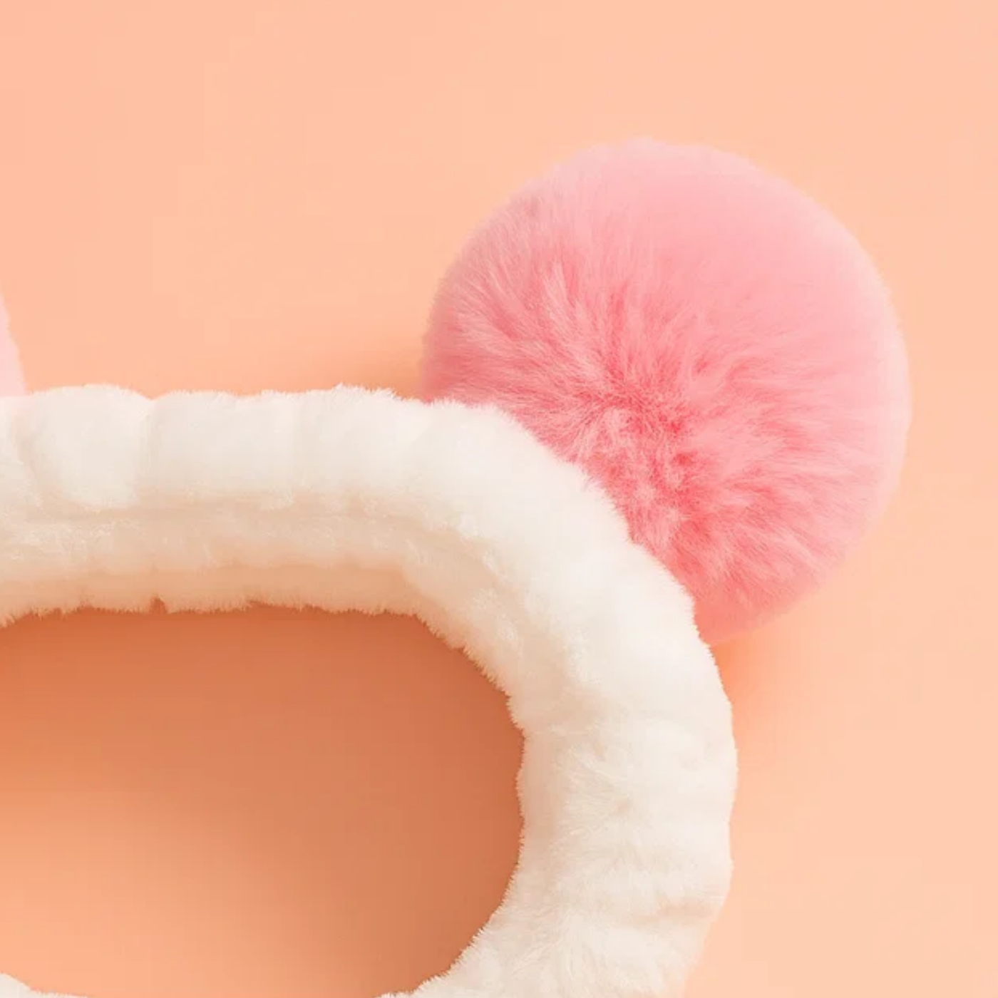 Pink Puff Balls Skincare Headband Soft