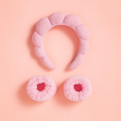 Pink Bubble Skincare Headband Hard
