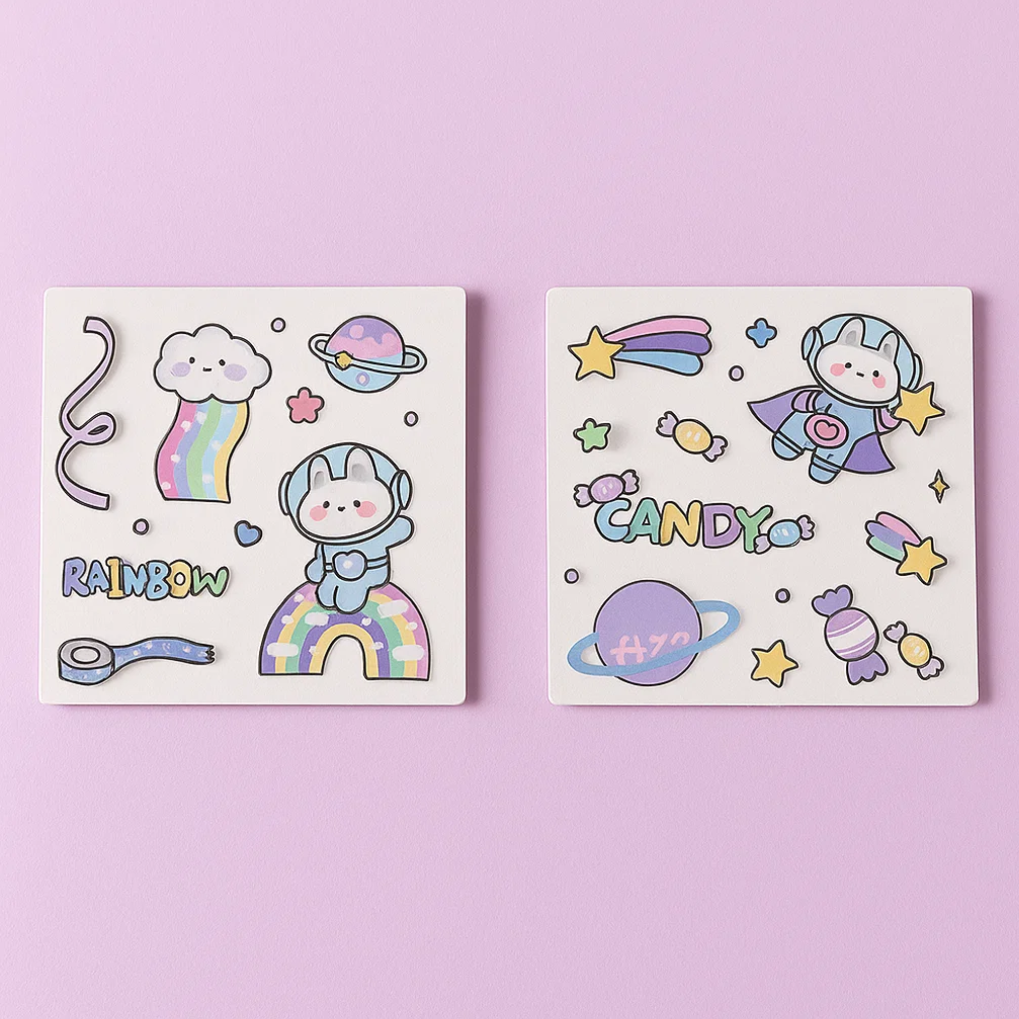 Cute Planet Sticker Set