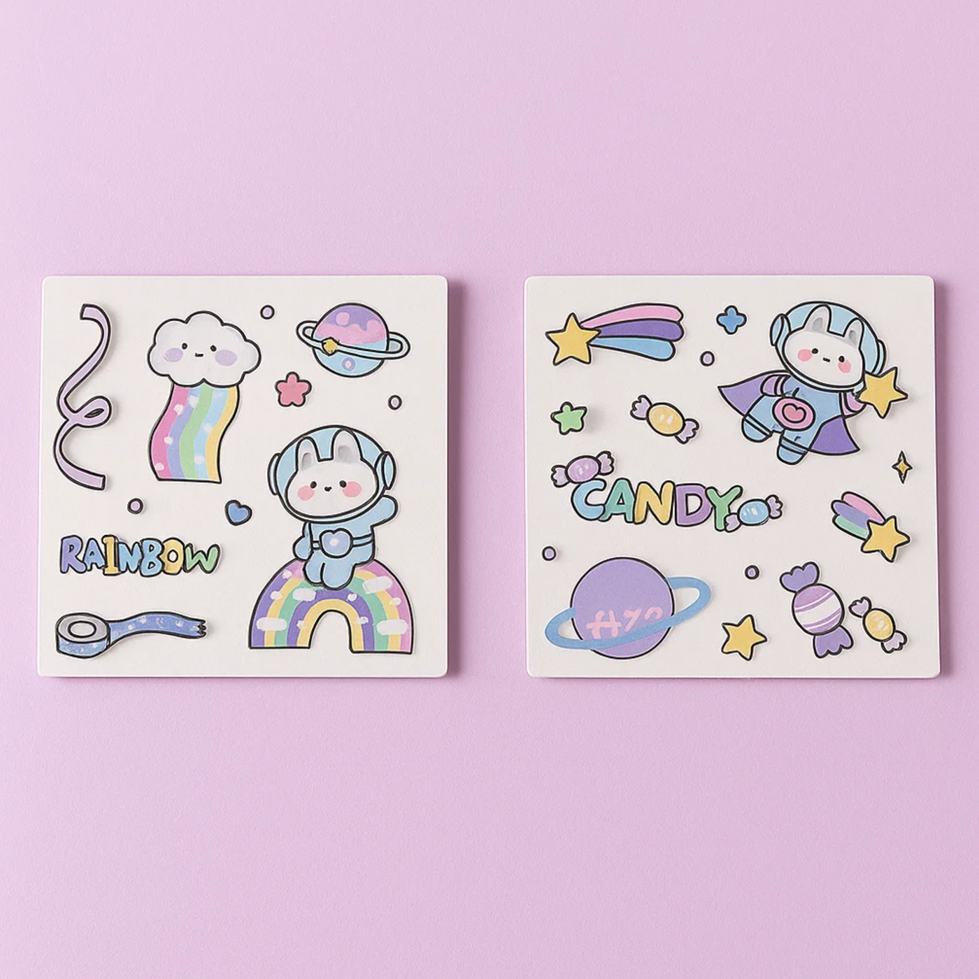 Cute Planet Sticker Set