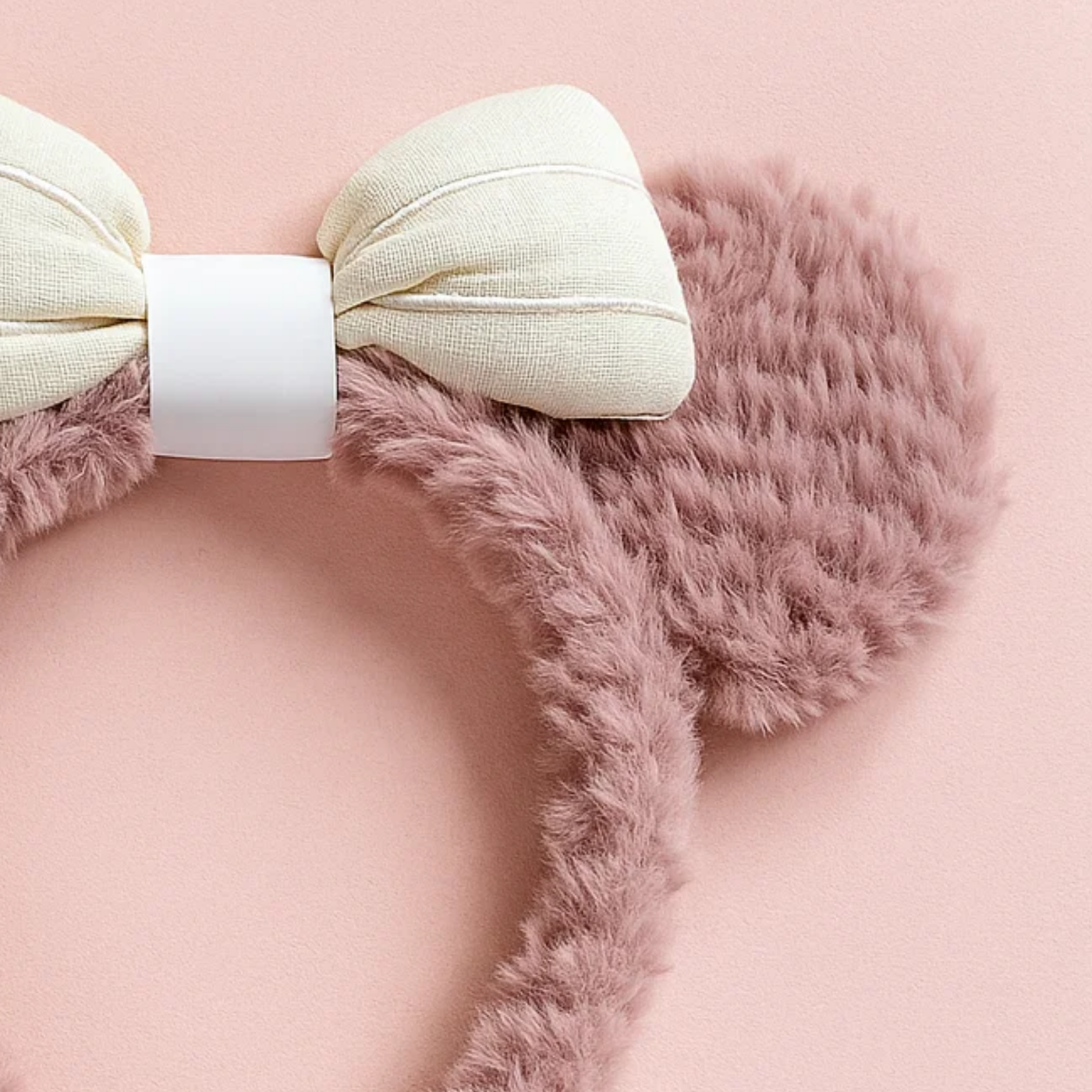 Mickey Ears With Bow Skincare Headband Pink Hard