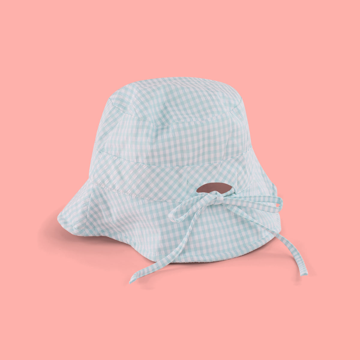 Gingham Bucket Hat - Blue