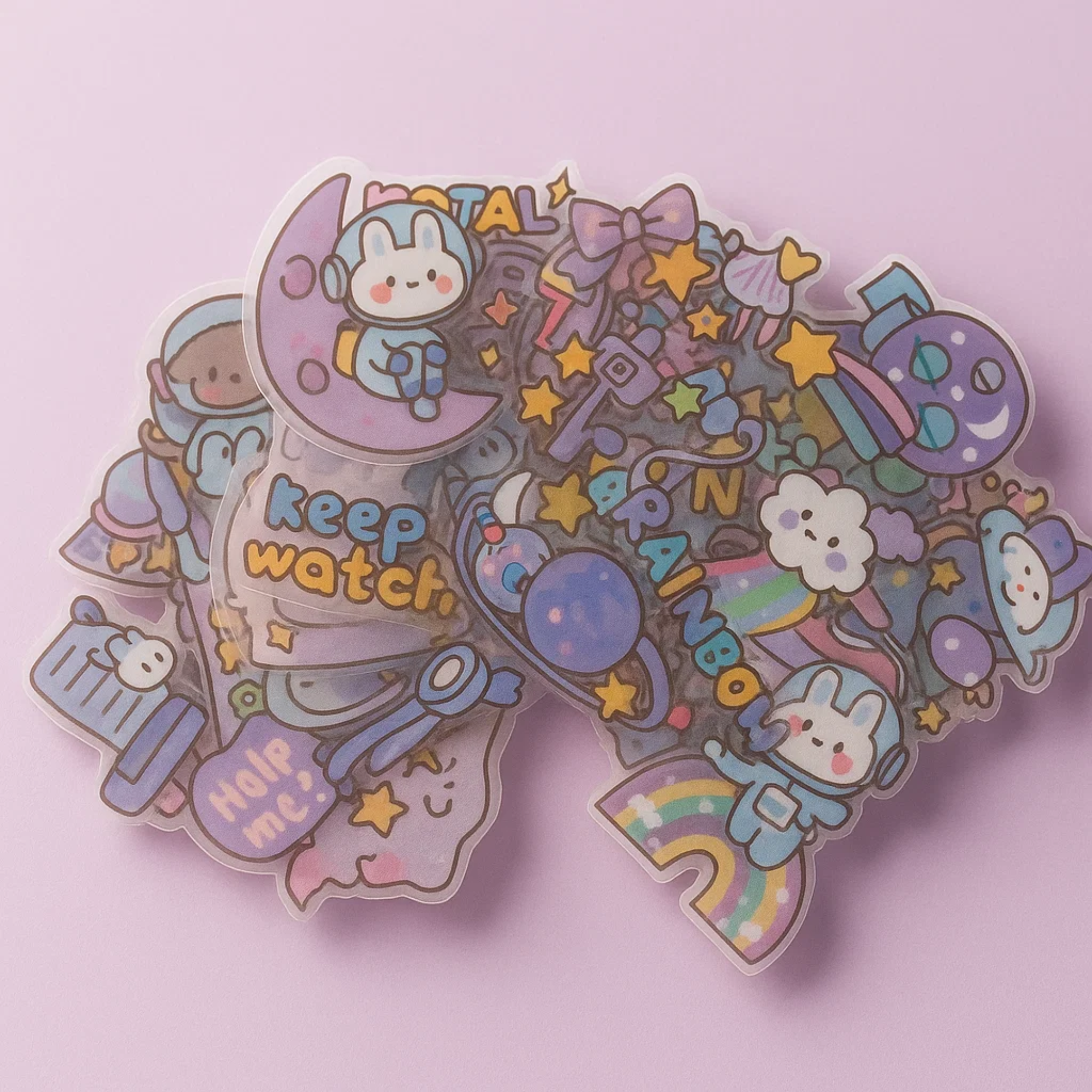 Cute Planet Sticker Set