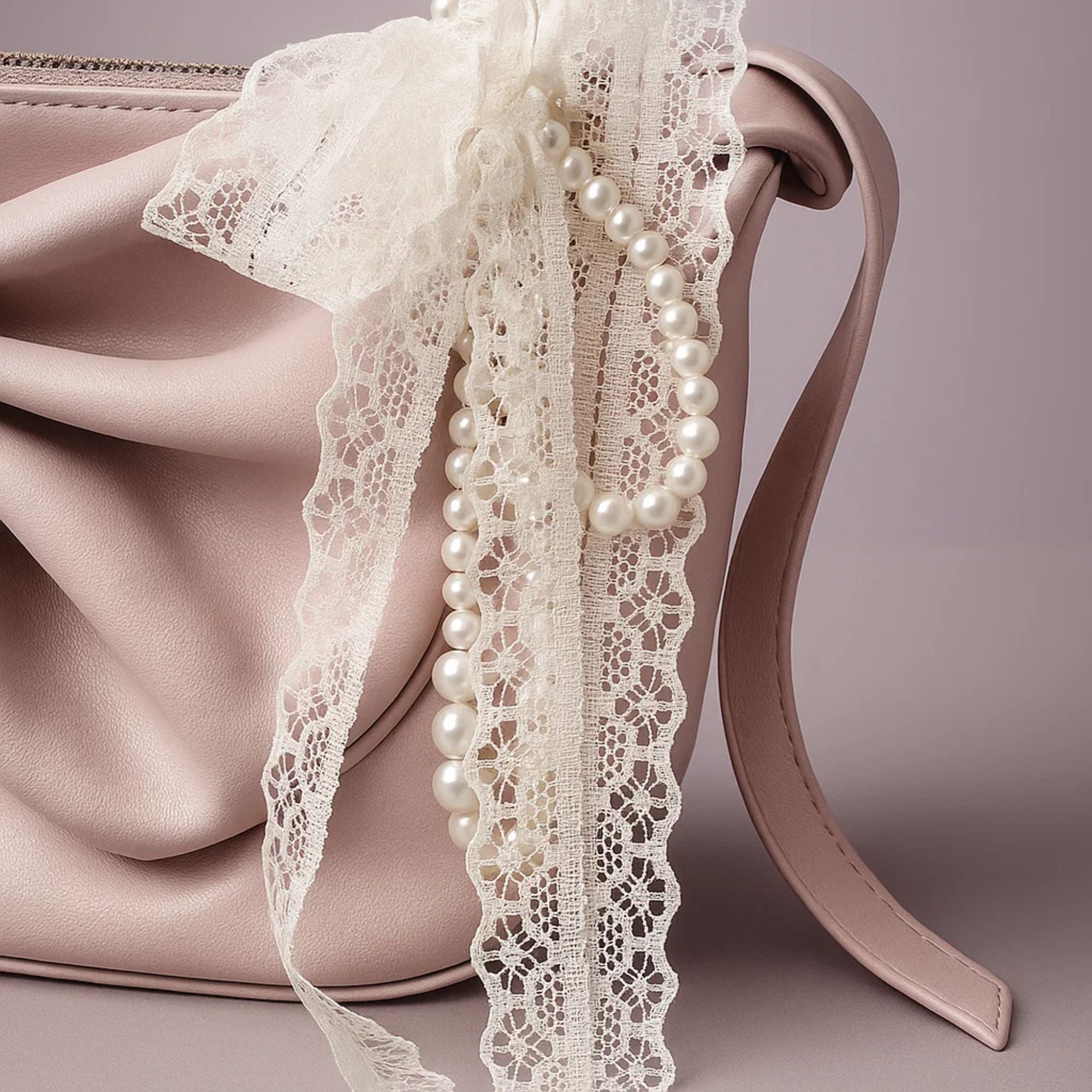 Round Bow Sling Bag - Lilac