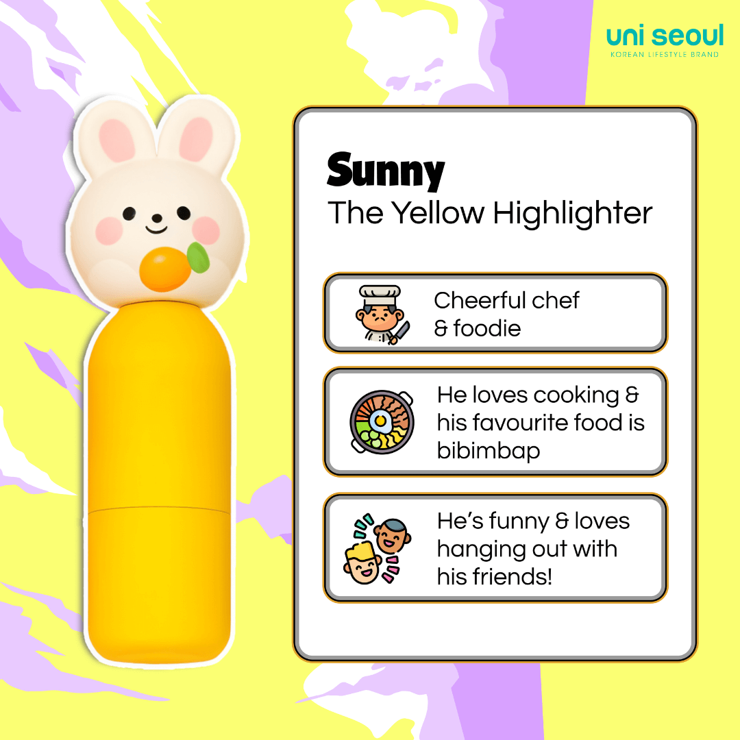 Kawaii Rabbit Highlighters - A pack of 6