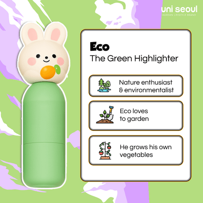 Kawaii Rabbit Highlighters - A pack of 6