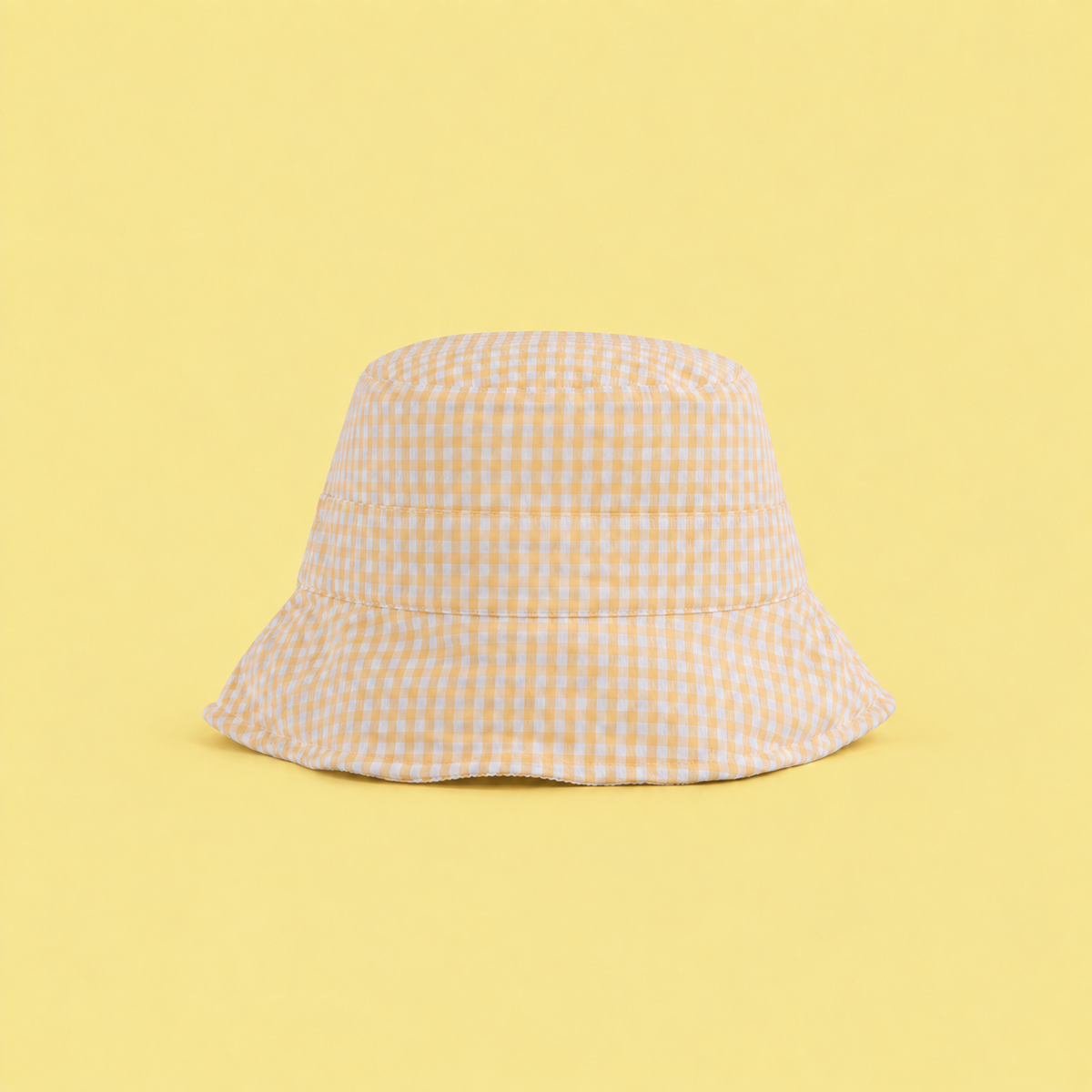 Gingham Bucket Hat - Yellow