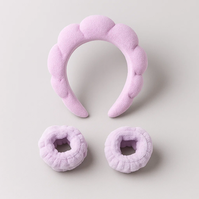 Purple Bubble Skincare Headband Hard