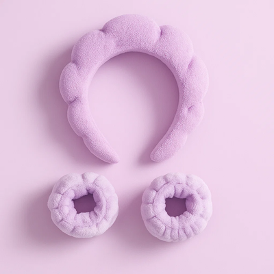 Purple Bubble Skincare Headband Hard