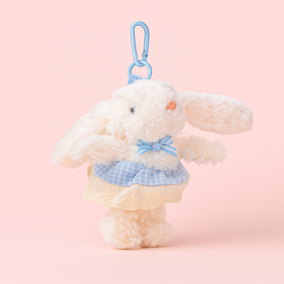 Blue Bunny Plushie Keyring