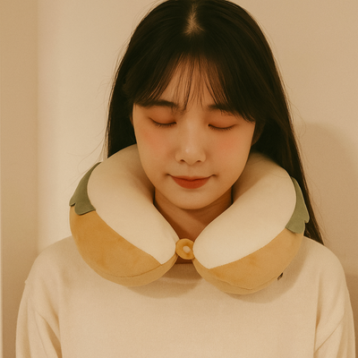 White Toastie Neck Pillow