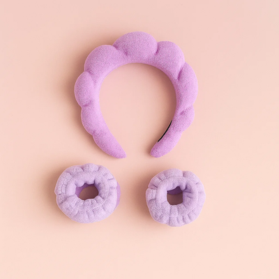 Purple Bubble Skincare Headband Hard