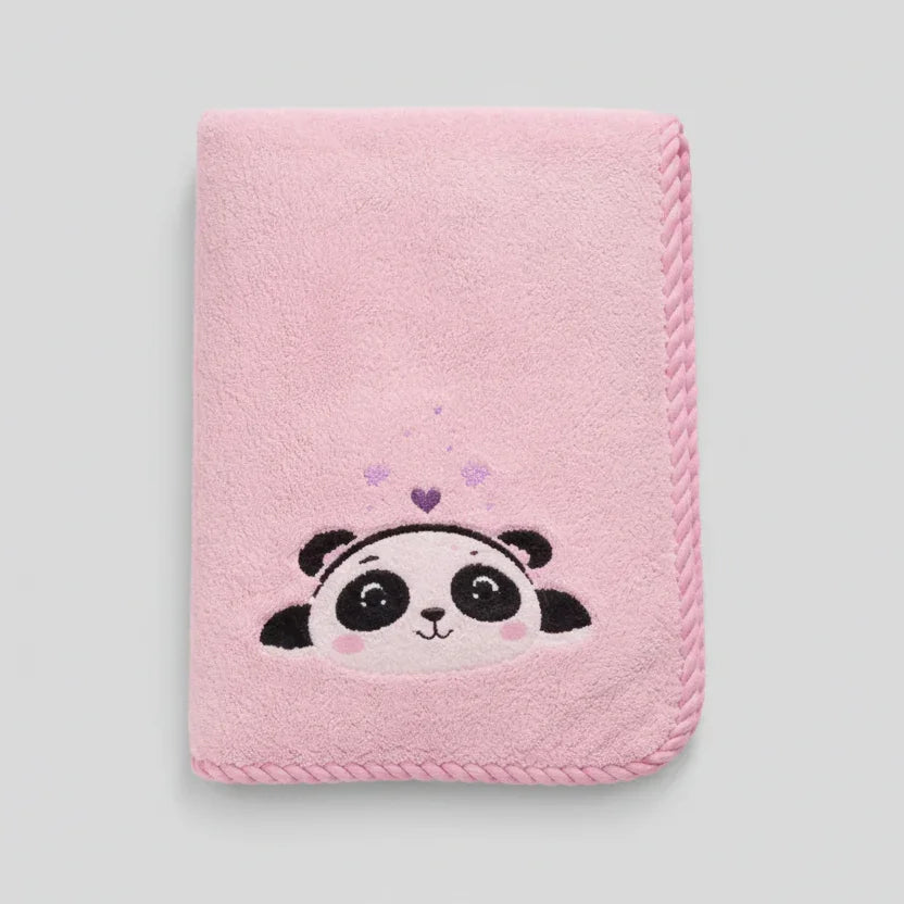 Panda Microfibre Towels Pink