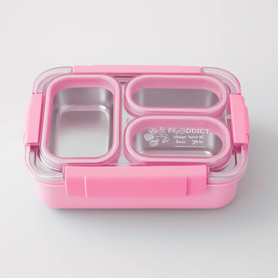 Korean Bento Box 3 Grid – Pink