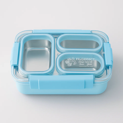 Korean Bento Box 3 Grid - Blue