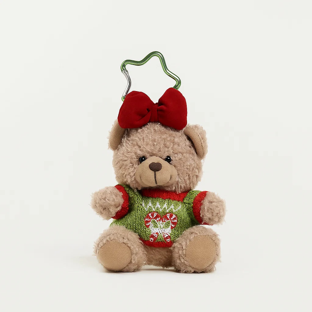 Christmas Bear Plush keyring