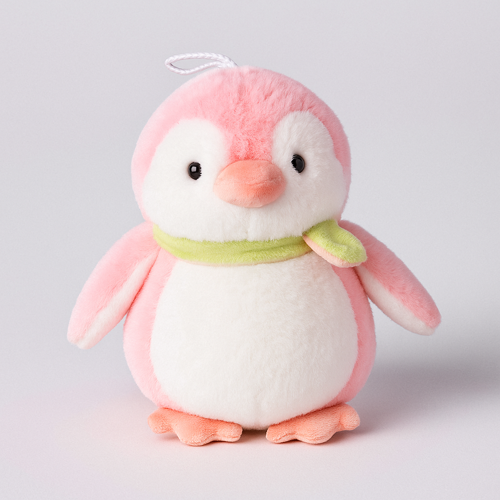 Muffler Penguin Plush Toy Pink -Small