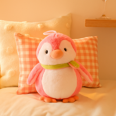 Muffler Penguin Plush Toy Pink - Large