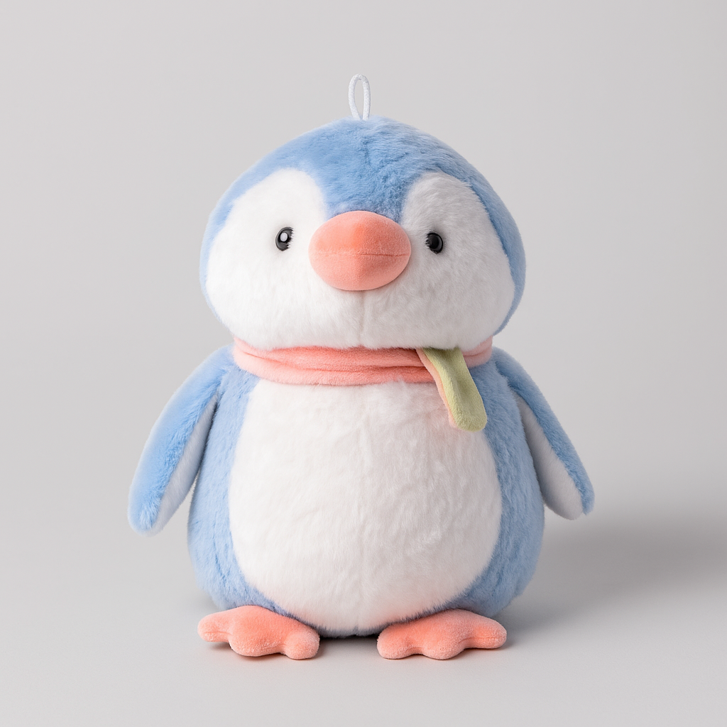 Muffler Penguin Plush Toy Blue -  Small