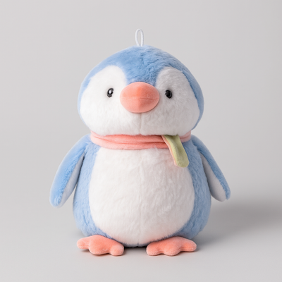 Muffler Penguin Plush Toy Blue -  Small