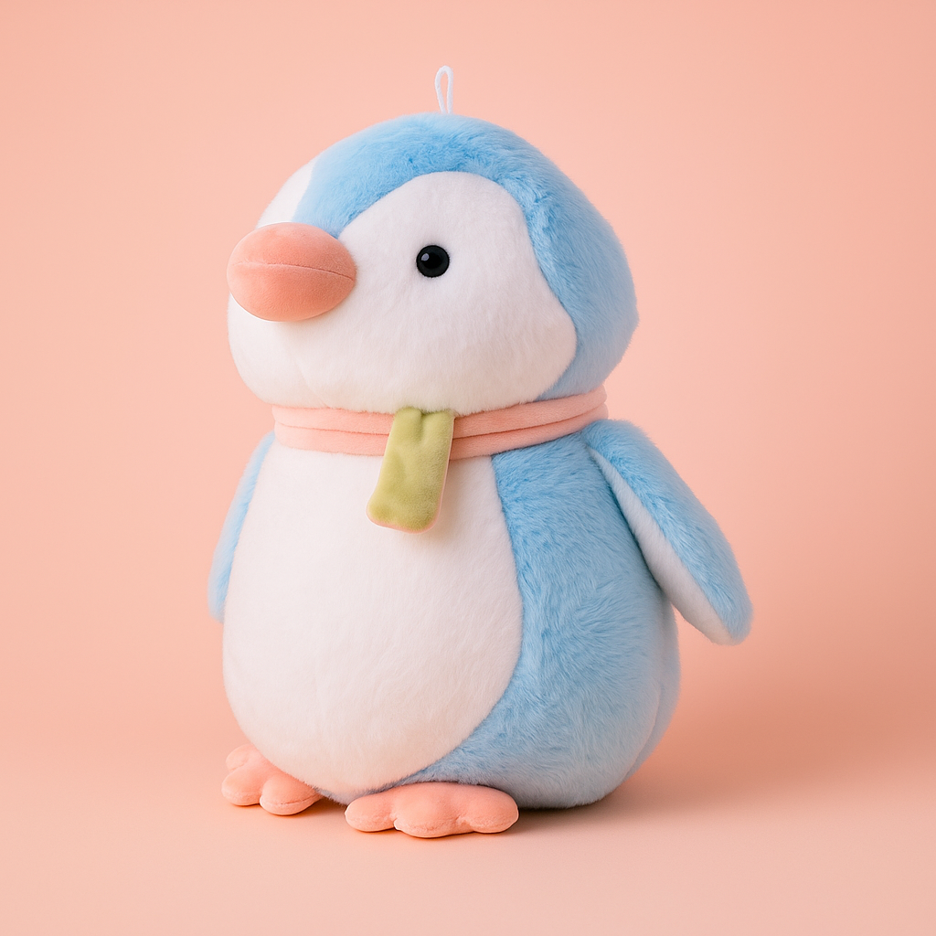 Muffler Penguin Plush Toy Blue -  Small