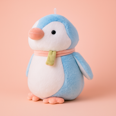 Muffler Penguin Plush Toy Blue -  Small