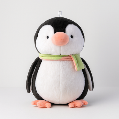 Muffler Penguin Plush Toy Black - Small