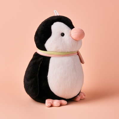 Muffler Penguin Plush Toy Black - Small