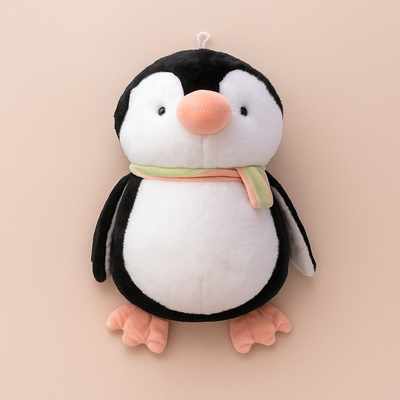 Muffler Penguin Plush Toy Black - Small