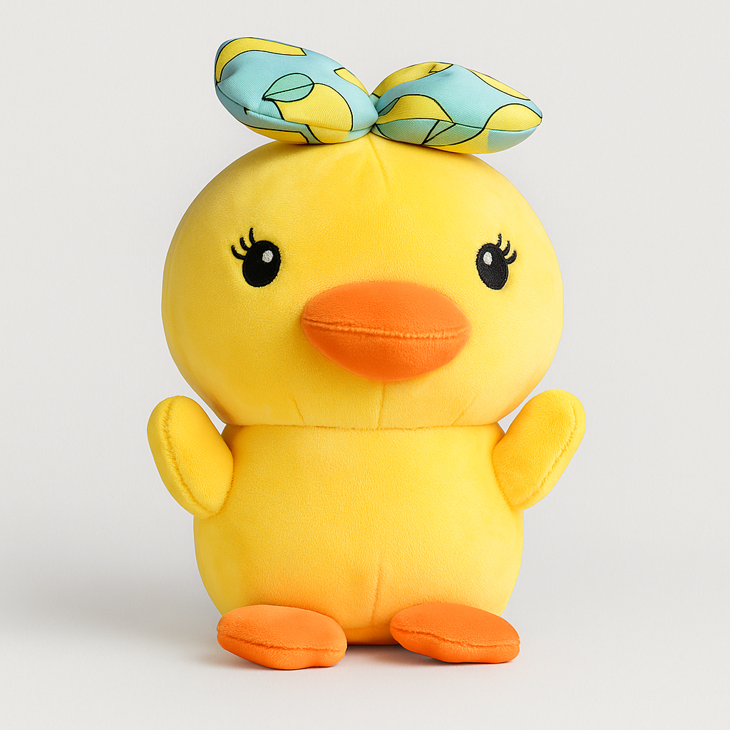 Lemon Bow Duck Plush Toy - Small