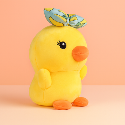 Lemon Bow Duck Plush Toy - Small