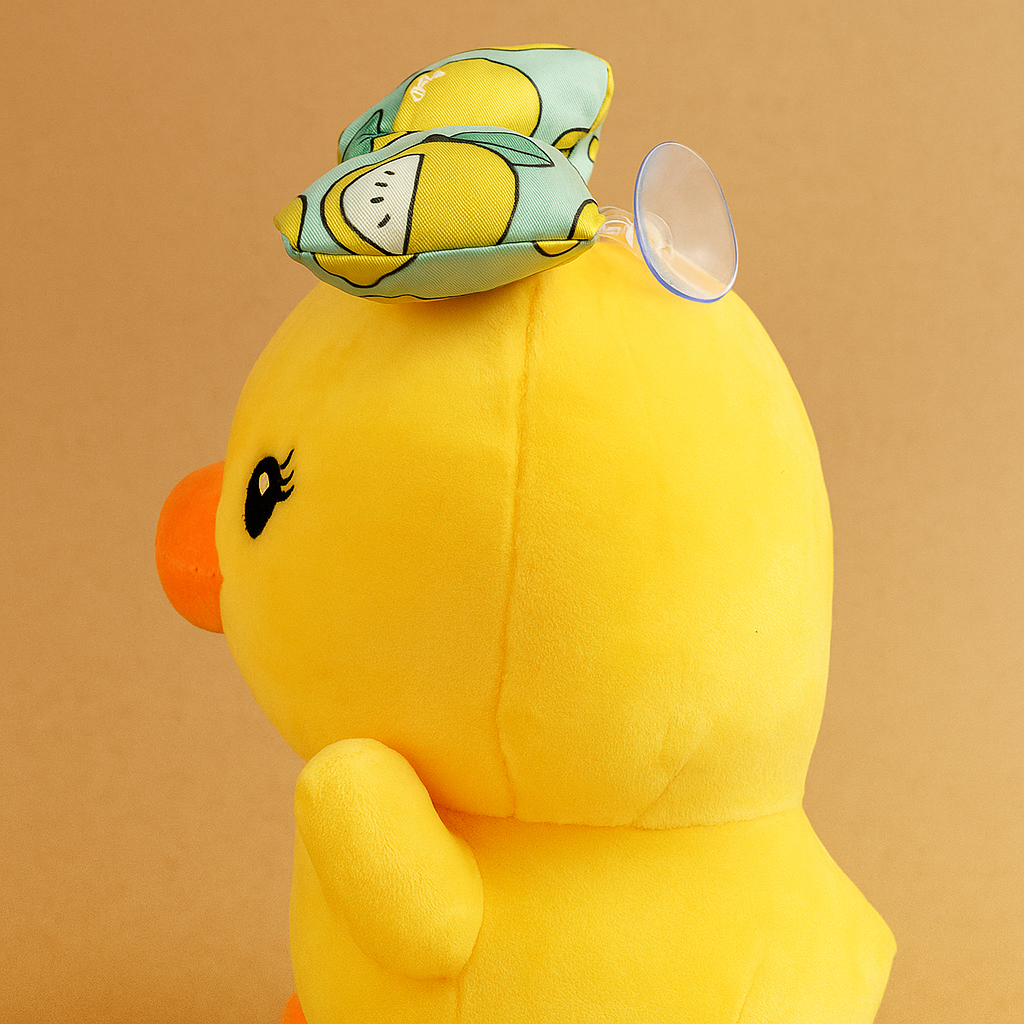 Lemon Bow Duck Plush Toy - Small